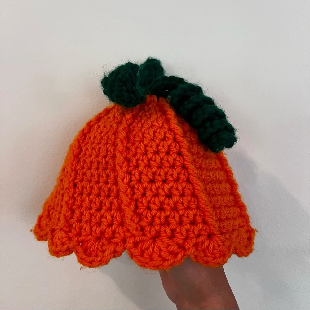 Li'l Pumpkin' Head hand knit Baby Hat pumpkin hat